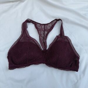 Victoria's Secret purple lace wireless racerback bralette Size XL
